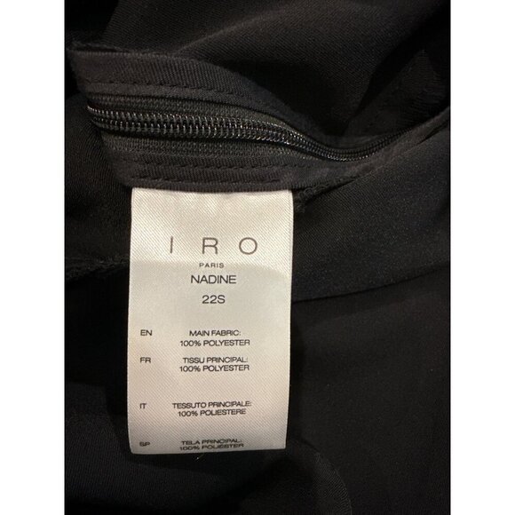 IRO Paris Black Plunging V-Neck Draped Mini Dress Size 40, Pre-Owned,  EUC - Picture 6 of 8